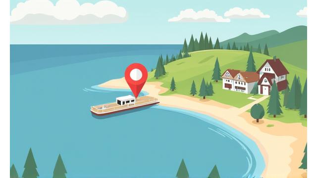 Nidos Krantai biuro lokacijos žemėlapis Nidoje, Lietuvoje